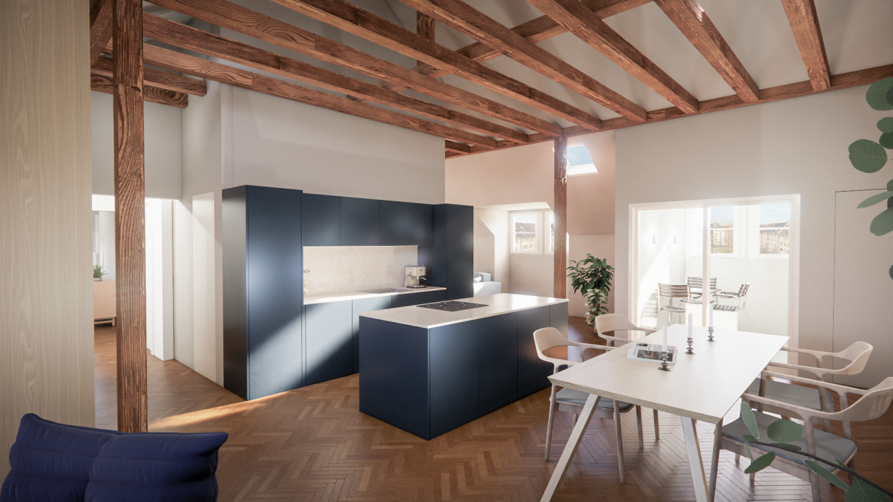 Read more about the article Exklusives Penthouse-Feeling im Berner Breitenrain – 142?m² Stil & Licht mit Loggia